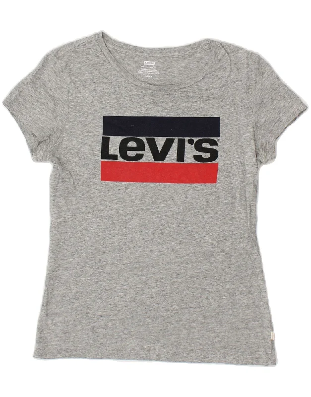 LEVI'S Womens Graphic T-Shirt Top UK 10 Small Grey-- Iron Safe Non-Iron Wrinkle Free LEVI'S Womens Graphic T-Shirt Top UK 10 Small Grey-- Iron Safe Non-Iron Wrinkle Free