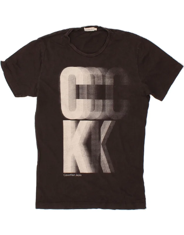 CALVIN KLEIN JEANS Mens Graphic T-Shirt Top Small Black Cotton-- Modern Contemporary Chic CALVIN KLEIN JEANS Mens Graphic T-Shirt Top Small Black Cotton-- Modern Contemporary Chic