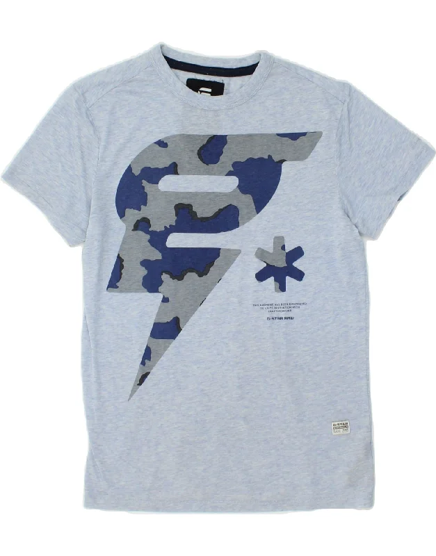 G-STAR Mens Graphic T-Shirt Top XS Blue Cotton-- Mesh Fabric Canvas Fabric Denim Fabric G-STAR Mens Graphic T-Shirt Top XS Blue Cotton-- Mesh Fabric Canvas Fabric Denim Fabric