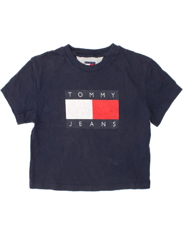 TOMMY HILFIGER Girls Crop Graphic T-Shirt Top 11-12 Years Navy Blue-- Collared T-Shirt Boat Neck A-Line TOMMY HILFIGER Girls Crop Graphic T-Shirt Top 11-12 Years Navy Blue-- Collared T-Shirt Boat Neck A-Line