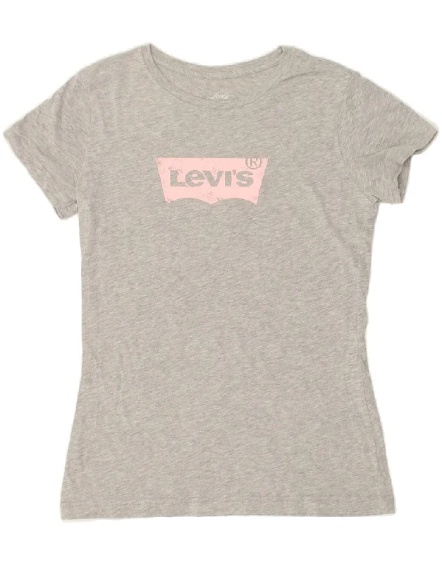 LEVI'S Womens Graphic T-Shirt Top UK 10 Small Grey-- Terry Blend Velvet Blend Canvas Blend LEVI'S Womens Graphic T-Shirt Top UK 10 Small Grey-- Terry Blend Velvet Blend Canvas Blend