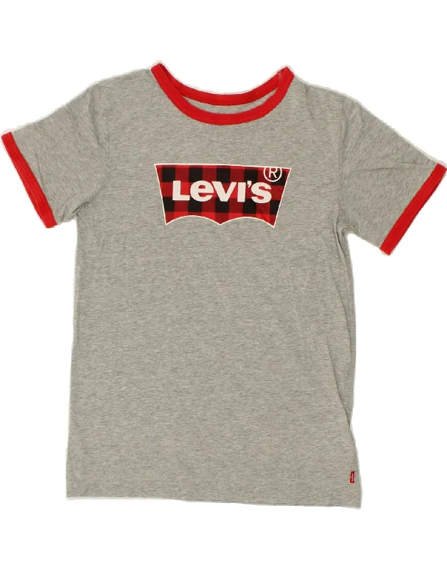 LEVI'S Girls Graphic T-Shirt Top 15-16 Years Grey Colourblock Cotton-- Spandex Blend Rayon Blend Denim Blend LEVI'S Girls Graphic T-Shirt Top 15-16 Years Grey Colourblock Cotton-- Spandex Blend Rayon Blend Denim Blend