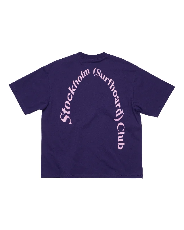 Regular T-Shirt - Plum-- Collared T-Shirt Boat Neck A-Line