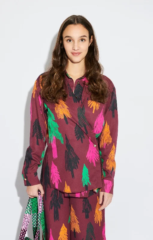 Morphini Oversized Shirt Pines-- Cozy Warm Stylish