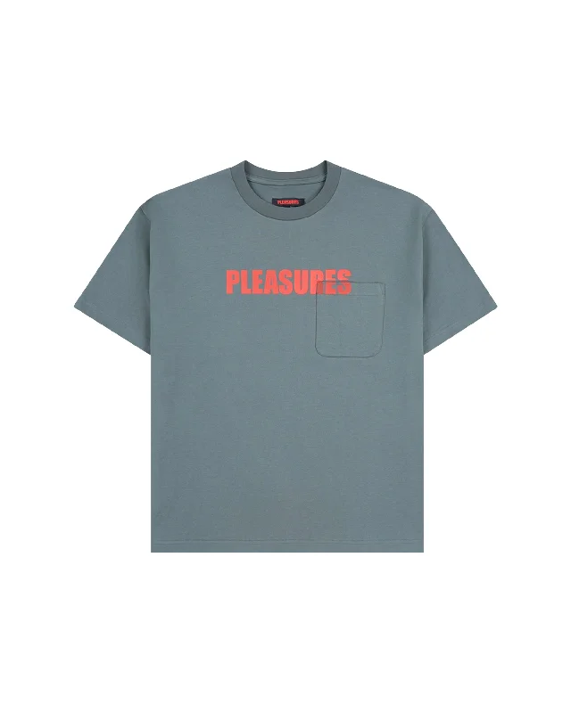 Impact Pocket Heavyweight T-Shirt - Olive-- Mesh Fabric Canvas Fabric Denim Fabric