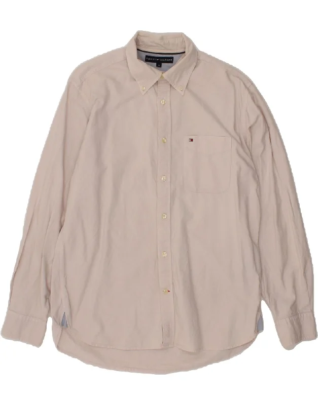 TOMMY HILFIGER Mens Shirt Medium Pink Cotton-- Cashmere Blend Cotton Blend Poly Blend TOMMY HILFIGER Mens Shirt Medium Pink Cotton-- Cashmere Blend Cotton Blend Poly Blend