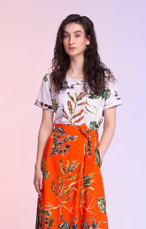 Amur T-Shirt Hydrophyte-- Hooded Caped Shawl Collar