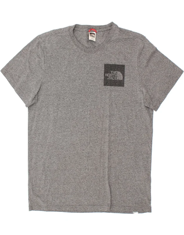 THE NORTH FACE Mens Graphic T-Shirt Top Large Grey Flecked Cotton-- Graphic Embroidered Appliqued THE NORTH FACE Mens Graphic T-Shirt Top Large Grey Flecked Cotton-- Graphic Embroidered Appliqued