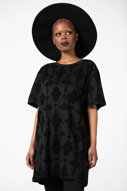 Unholy T-Shirt-- Hooded Caped Shawl Collar