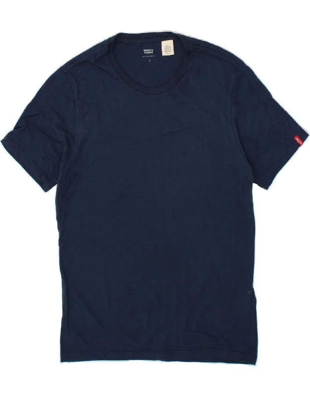LEVI'S Mens T-Shirt Top Small Navy Blue Cotton-- Cozy Warm Stylish