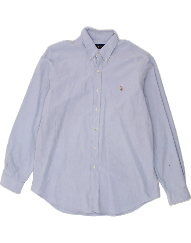 POLO RALPH LAUREN Mens Shirt XL Blue Cotton-- Fashionable Trendy Casual