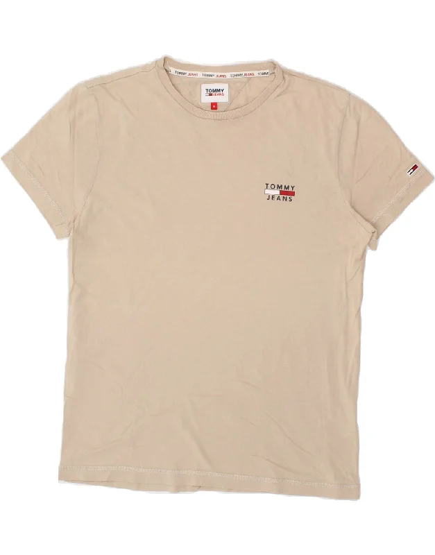 TOMMY HILFIGER Mens T-Shirt Top Medium Beige Cotton-- Chenille Blend Fleece Blend Nylon Blend TOMMY HILFIGER Mens T-Shirt Top Medium Beige Cotton-- Chenille Blend Fleece Blend Nylon Blend
