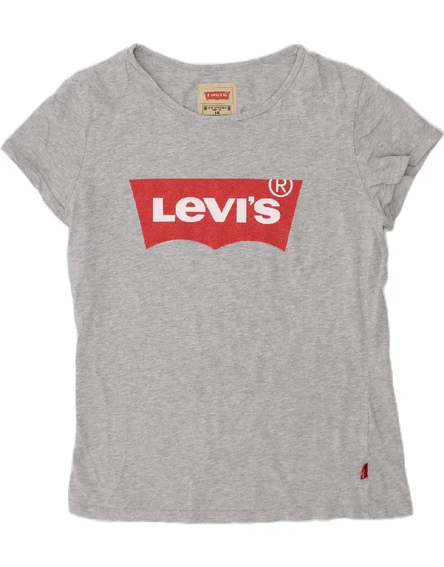 LEVI'S Girls Graphic T-Shirt Top 15-16 Years Grey-- Handmade Hand-knitted Hand-woven LEVI'S Girls Graphic T-Shirt Top 15-16 Years Grey-- Handmade Hand-knitted Hand-woven