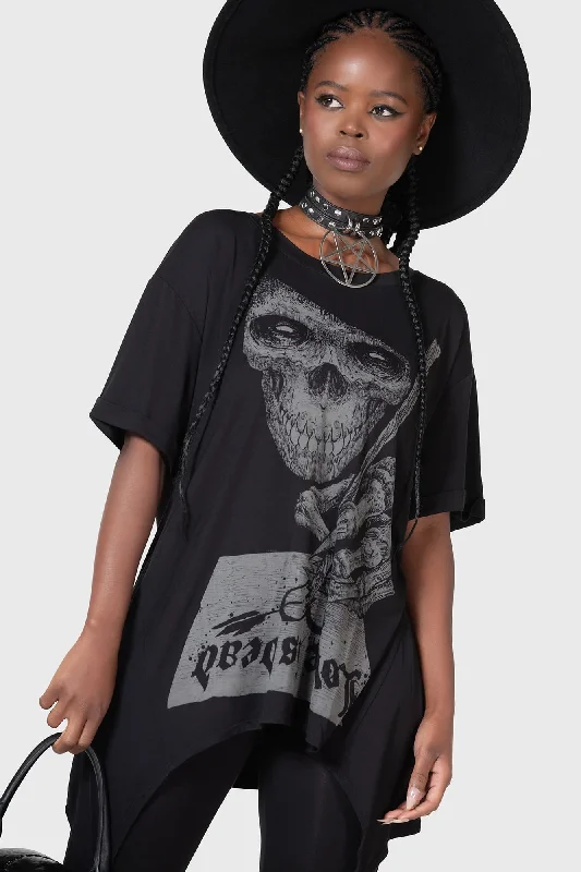 Love Is Dead T-Shirt-- Solid Color Striped Floral
