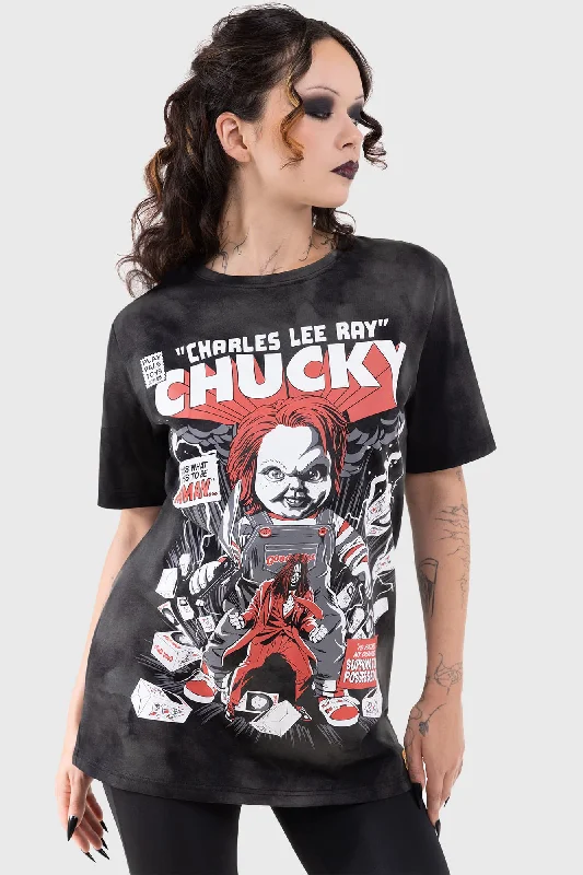 Charles Lee Ray T-Shirt-- Sequined Glittery Shiny