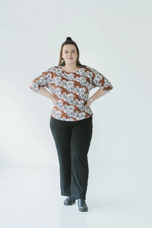 Shirt Selma Brown-- Front Pockets Side Pockets Patch Pockets