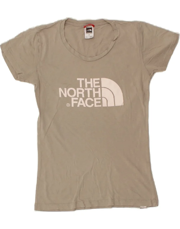 THE NORTH FACE Womens Graphic T-Shirt Top UK 10 Small Beige Cotton-- Knit Fabric Woven Fabric Fleece Fabric THE NORTH FACE Womens Graphic T-Shirt Top UK 10 Small Beige Cotton-- Knit Fabric Woven Fabric Fleece Fabric