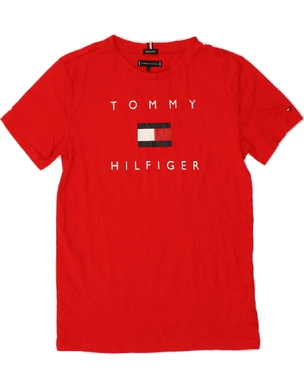 TOMMY HILFIGER Girls Graphic T-Shirt Top 13-14 Years Red Cotton-- Fitted T-Shirt Seamless Stretchy TOMMY HILFIGER Girls Graphic T-Shirt Top 13-14 Years Red Cotton-- Fitted T-Shirt Seamless Stretchy
