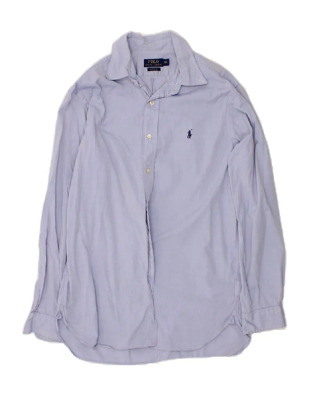 POLO RALPH LAUREN Mens Classic Fit Shirt Size 15 1/2 Medium Purple Cotton-- Houndstooth Herringbone Solid POLO RALPH LAUREN Mens Classic Fit Shirt Size 15 1/2 Medium Purple Cotton-- Houndstooth Herringbone Solid