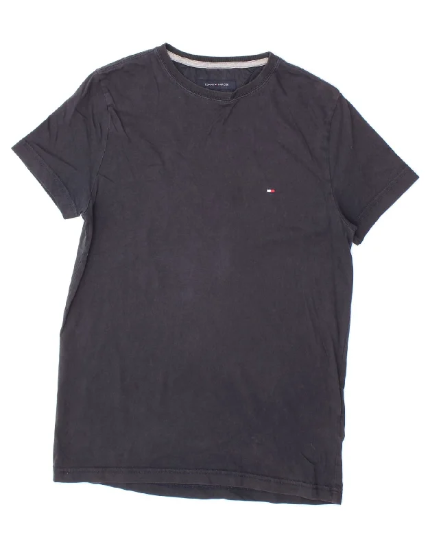 TOMMY HILFIGER Mens T-Shirt Top Small Navy Blue Cotton-- Graphic Embroidered Appliqued TOMMY HILFIGER Mens T-Shirt Top Small Navy Blue Cotton-- Graphic Embroidered Appliqued