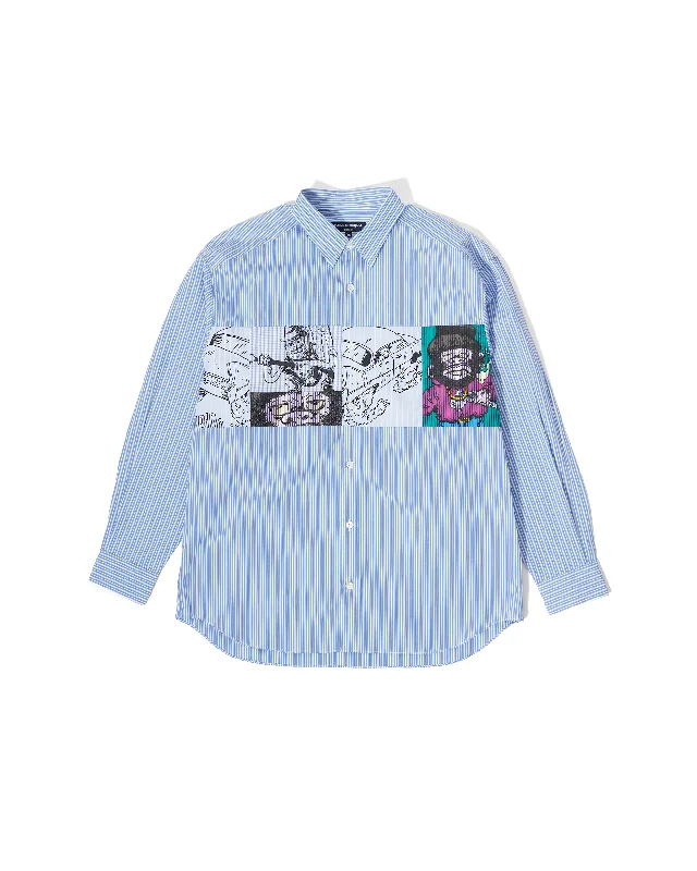 Graphic Striped Shirt - Multi-- Elegant Classic Vintage