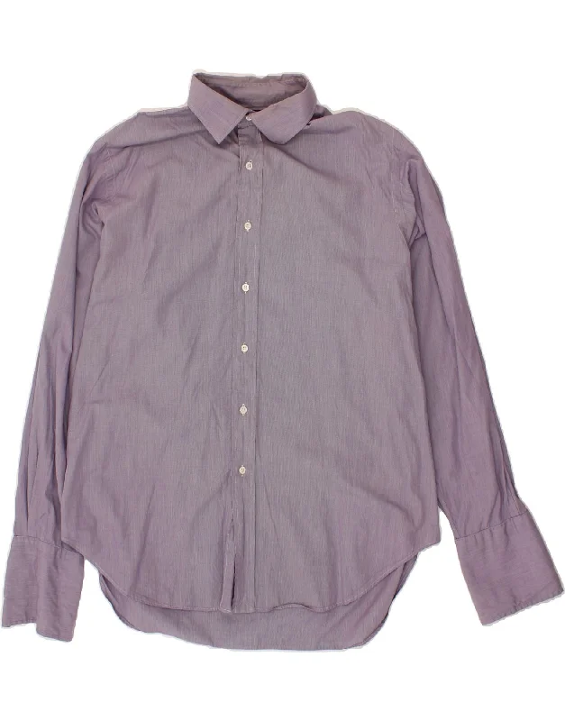 POLO RALPH LAUREN Mens Shirt Size 17 1/2 XL Purple Cotton-- Elasticated Padded Insulated POLO RALPH LAUREN Mens Shirt Size 17 1/2 XL Purple Cotton-- Elasticated Padded Insulated