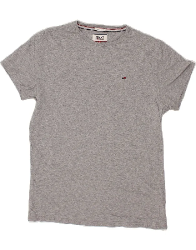 TOMMY HILFIGER Mens Regular Fit T-Shirt Top Small Grey Cotton-- Fleece Fabric Down Fabric Feather Fabric TOMMY HILFIGER Mens Regular Fit T-Shirt Top Small Grey Cotton-- Fleece Fabric Down Fabric Feather Fabric