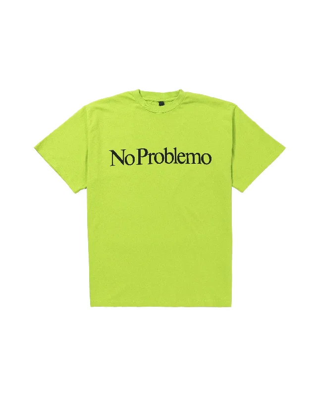 Fluoro No Problemo T-Shirt - Green-- Hooded Caped Shawl Collar