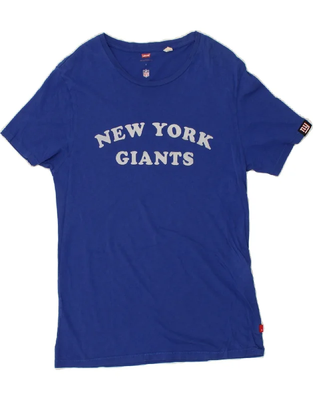 LEVI'S Mens New York Giants Graphic T-Shirt Top Small Blue Cotton-- Print Jacquard Patchwork LEVI'S Mens New York Giants Graphic T-Shirt Top Small Blue Cotton-- Print Jacquard Patchwork