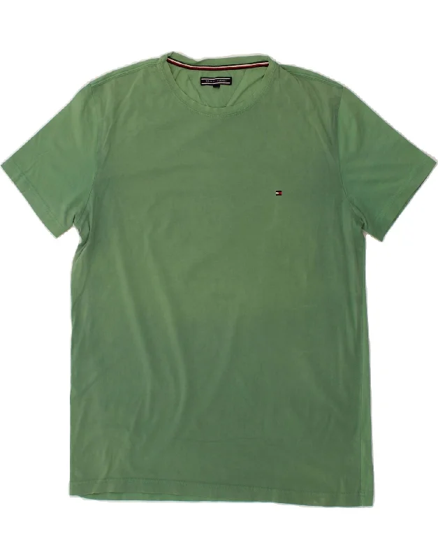 TOMMY HILFIGER Mens T-Shirt Top 2XL Green Cotton-- Front Pockets Side Pockets Patch Pockets TOMMY HILFIGER Mens T-Shirt Top 2XL Green Cotton-- Front Pockets Side Pockets Patch Pockets