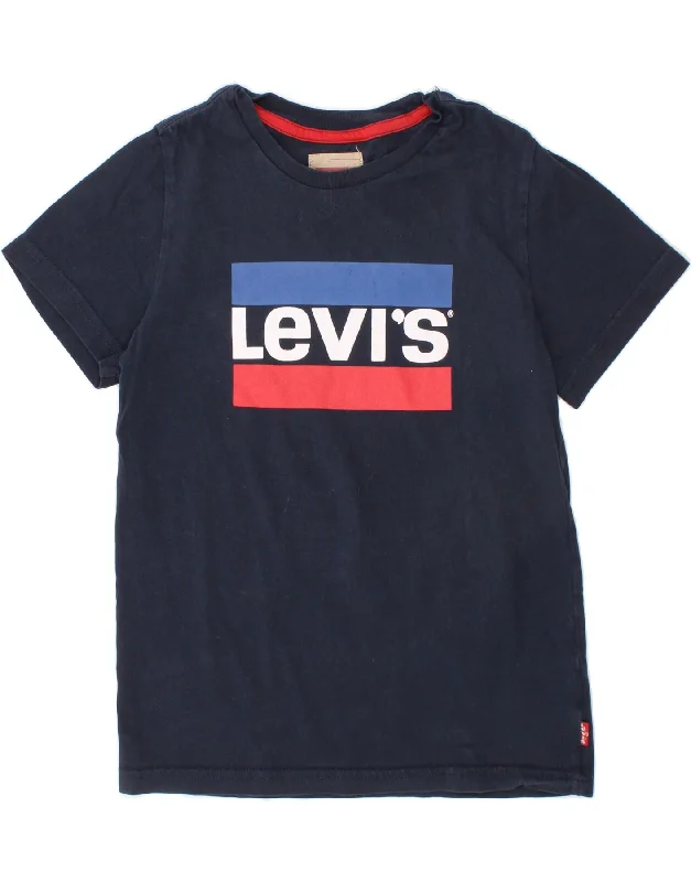 LEVI'S Girls Graphic T-Shirt Top 9-10 Years Navy Blue Cotton-- Machine Wash Dry Clean Hand Wash LEVI'S Girls Graphic T-Shirt Top 9-10 Years Navy Blue Cotton-- Machine Wash Dry Clean Hand Wash