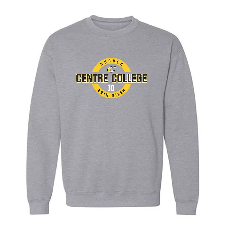 Centre College - NCAA Women's Soccer : Erin Siler - Crewneck Sweatshirt Classic Fashion Shersey Hoodie with Illustration Artistic Creative Centre College - NCAA Women's Soccer : Erin Siler - Crewneck Sweatshirt Classic Fashion Shersey Hoodie with Illustration Artistic Creative