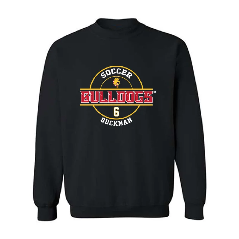 Ferris State - NCAA Women's Soccer : Haley Buckman - Crewneck Sweatshirt Hoodie with Slim Fit Tailored Modern Ferris State - NCAA Women's Soccer : Haley Buckman - Crewneck Sweatshirt Hoodie with Slim Fit Tailored Modern