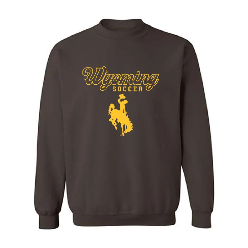 Wyoming - NCAA Women's Soccer : Sydney Miller - Brown Classic Shersey Sweatshirt Hoodie with Side Slits Relaxed Casual Wyoming - NCAA Women's Soccer : Sydney Miller - Brown Classic Shersey Sweatshirt Hoodie with Side Slits Relaxed Casual