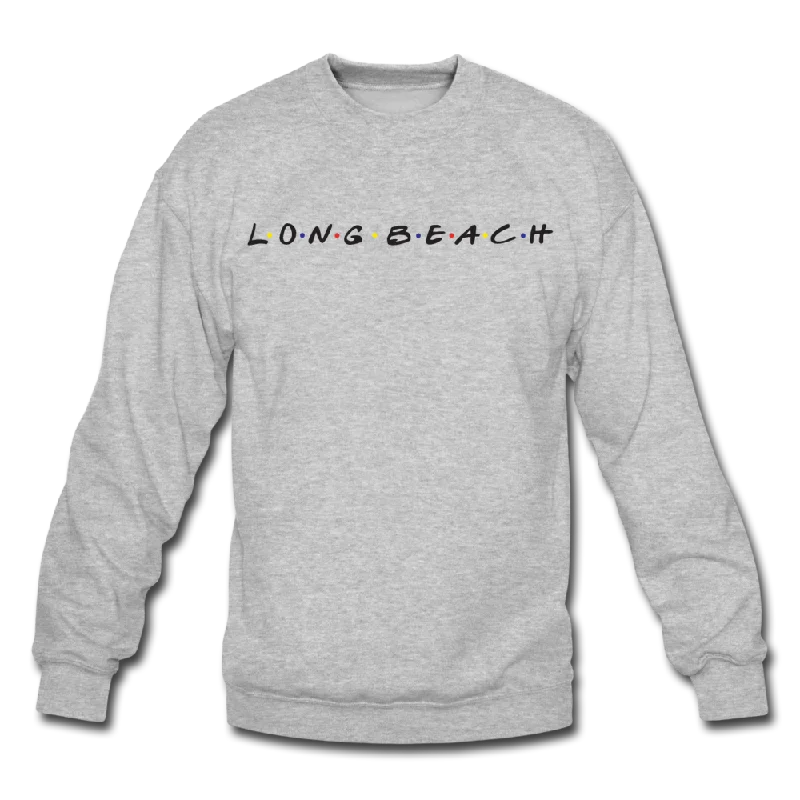 The One With Long Beach On It | Gray Sweatshirt Hoodie with Elastic Cuffs Stretchable Comfortable The One With Long Beach On It | Gray Sweatshirt Hoodie with Elastic Cuffs Stretchable Comfortable