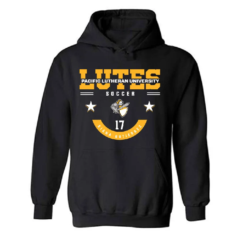 PLU - NCAA Women's Soccer : Kiana Gutierrez - Hooded Sweatshirt Classic Fashion Shersey Hoodie with Hem Drawcord Adjustable Customizable PLU - NCAA Women's Soccer : Kiana Gutierrez - Hooded Sweatshirt Classic Fashion Shersey Hoodie with Hem Drawcord Adjustable Customizable