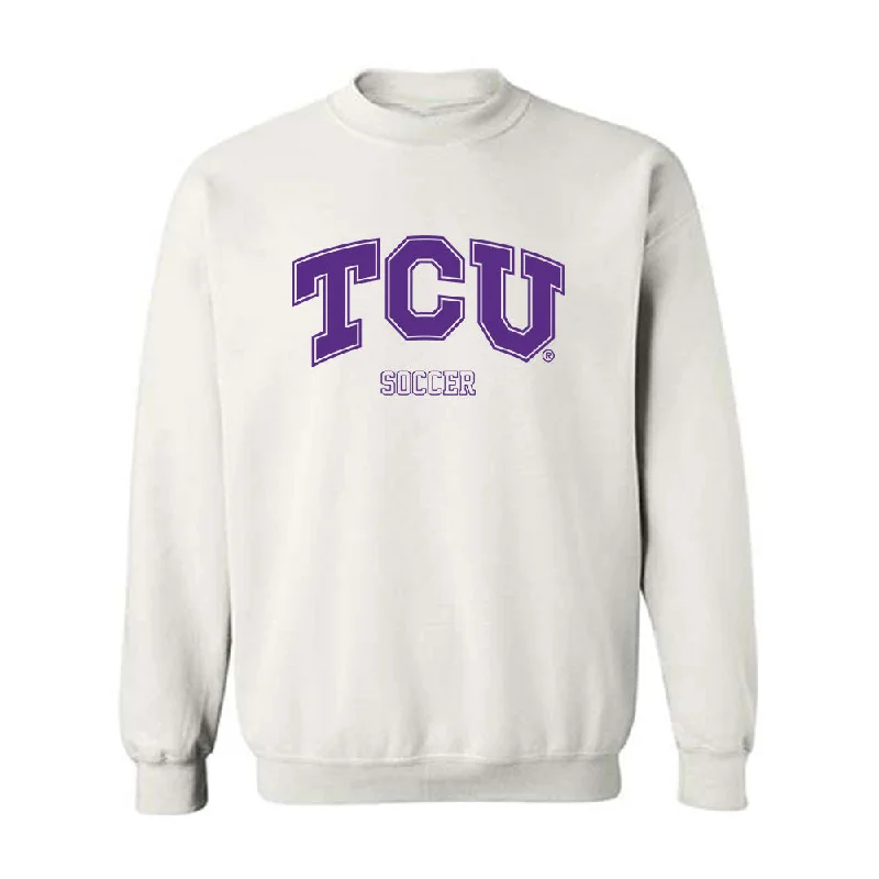 TCU - NCAA Women's Soccer : Oli Pena - Crewneck Sweatshirt Classic Shersey Hoodie with Metallic Shiny Futuristic TCU - NCAA Women's Soccer : Oli Pena - Crewneck Sweatshirt Classic Shersey Hoodie with Metallic Shiny Futuristic