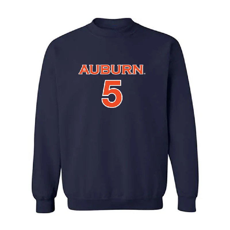 Auburn - NCAA Women's Soccer : Jessica Osborne - Navy Replica Shersey Sweatshirt Hoodie with Applique Textured Unique Auburn - NCAA Women's Soccer : Jessica Osborne - Navy Replica Shersey Sweatshirt Hoodie with Applique Textured Unique