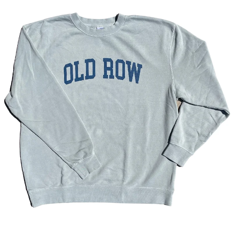OLD ROW UNISEX LIGHT TEAL PIGMENT DYED CREWNECK SWEATSHIRT - WROW2560 Hoodie with Emblem Brand Identity OLD ROW UNISEX LIGHT TEAL PIGMENT DYED CREWNECK SWEATSHIRT - WROW2560 Hoodie with Emblem Brand Identity