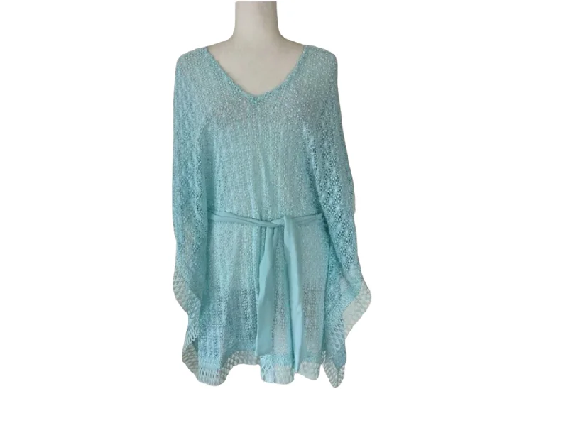Lolita Jaca St Barth Aqua Lacy Cotton Belted Mini Dress Elegant Floral-Print Mini Dress Lolita Jaca St Barth Aqua Lacy Cotton Belted Mini Dress Elegant Floral-Print Mini Dress