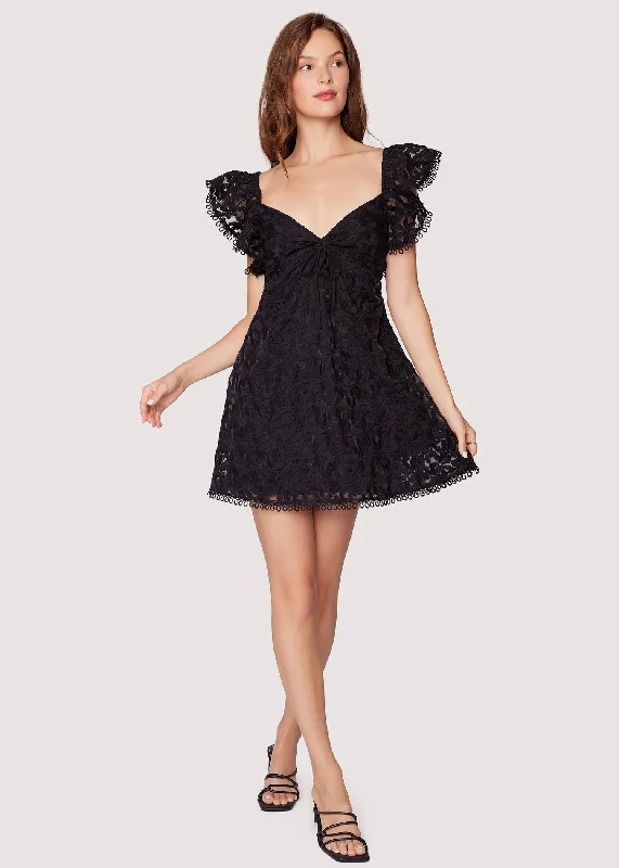 Madonna Blossom Organza Mini Dress Fashionable Polka Dot Mini Dress