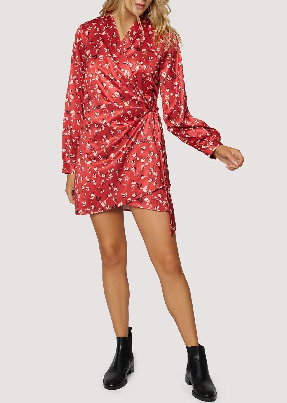 Falling In Love Mini Dress Chic Mini Dress with V-Neck