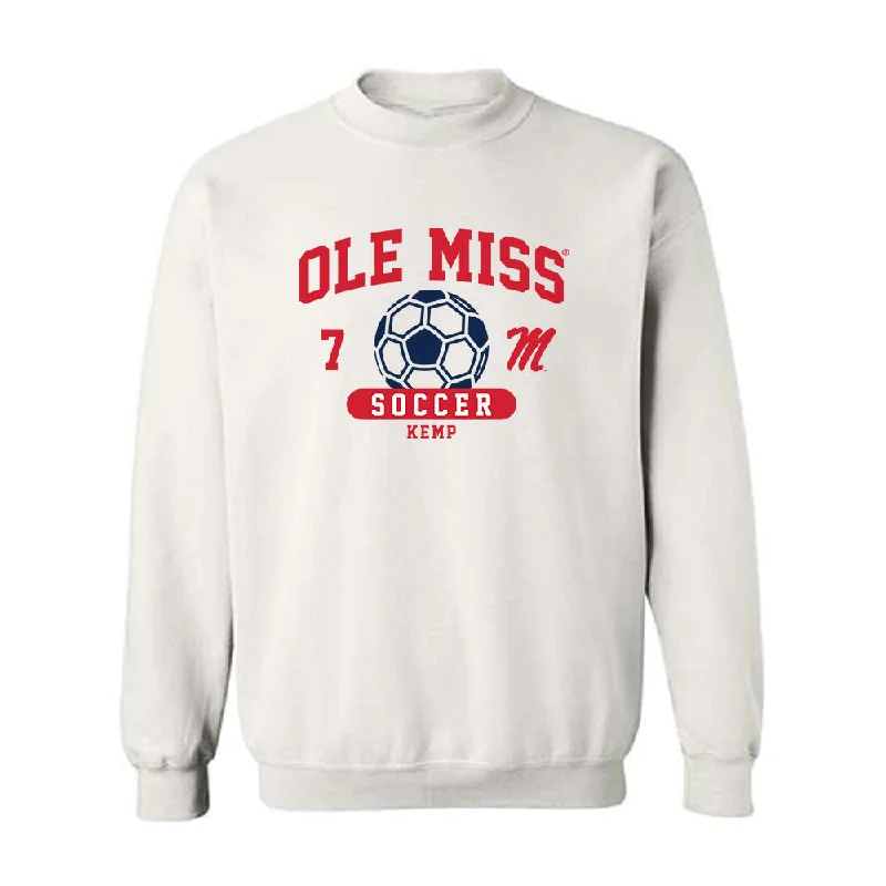 Ole Miss - NCAA Women's Soccer : Jenna Kemp - Classic Fashion Shersey Crewneck Sweatshirt Hoodie with Cropped Fit Short Trendy Ole Miss - NCAA Women's Soccer : Jenna Kemp - Classic Fashion Shersey Crewneck Sweatshirt Hoodie with Cropped Fit Short Trendy