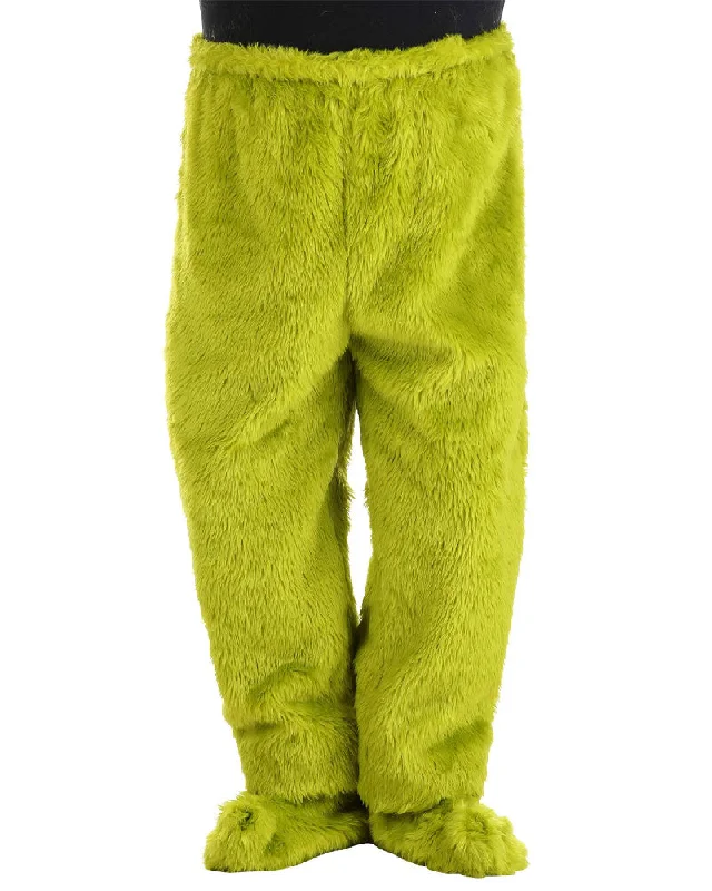Dr Seuss The Grinch Adult Deluxe Plus Size Fur Pants Classic Straight Pants
