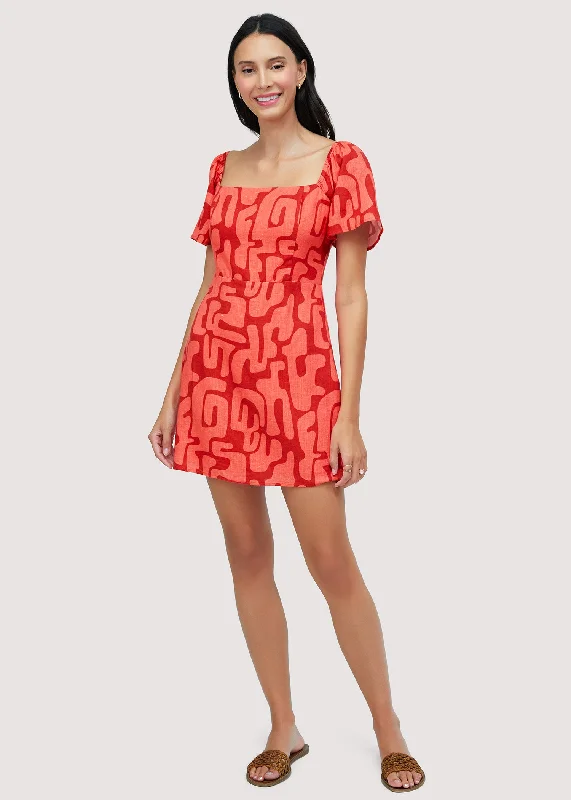 Heat Wave Mini Dress Elegant Floral-Print Mini Dress
