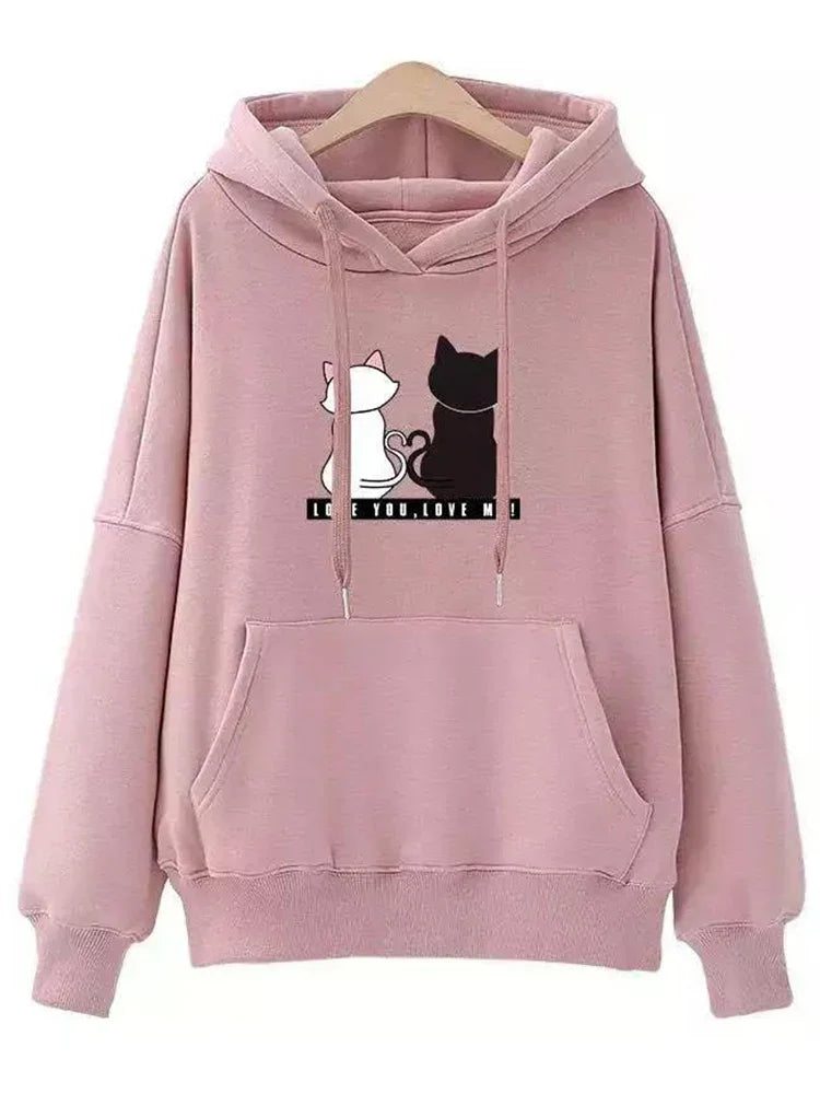 Streetwear Hoodies Fashion Women Sweatshirt Autumn Winter Long Sleeve Harajuku Hooded Sweater Korean Cartoon Cat sudadera mujer Hoodie with Cuffed Sleeves Snug Secure Streetwear Hoodies Fashion Women Sweatshirt Autumn Winter Long Sleeve Harajuku Hooded Sweater Korean Cartoon Cat sudadera mujer Hoodie with Cuffed Sleeves Snug Secure
