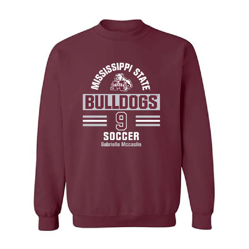 Mississippi State - NCAA Women's Soccer : Gabrielle Mccaslin - Classic Fashion Shersey Crewneck Sweatshirt Hoodie with Embroidery Detailed Premium Mississippi State - NCAA Women's Soccer : Gabrielle Mccaslin - Classic Fashion Shersey Crewneck Sweatshirt Hoodie with Embroidery Detailed Premium