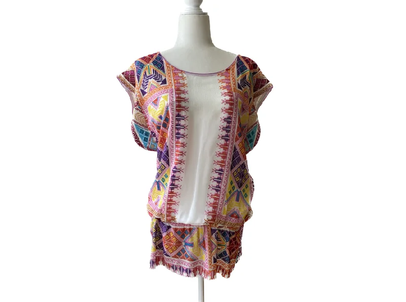Lolita Jaca St Barth Embroidered Mini Dress Stylish Ruffle Mini Dress