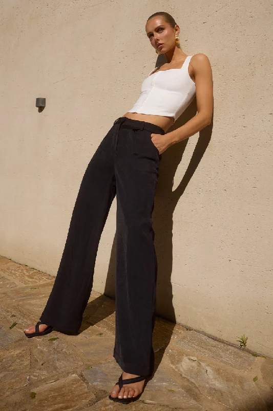 ZARRIAH PANT - BLACK High-Waist Jogger Pants