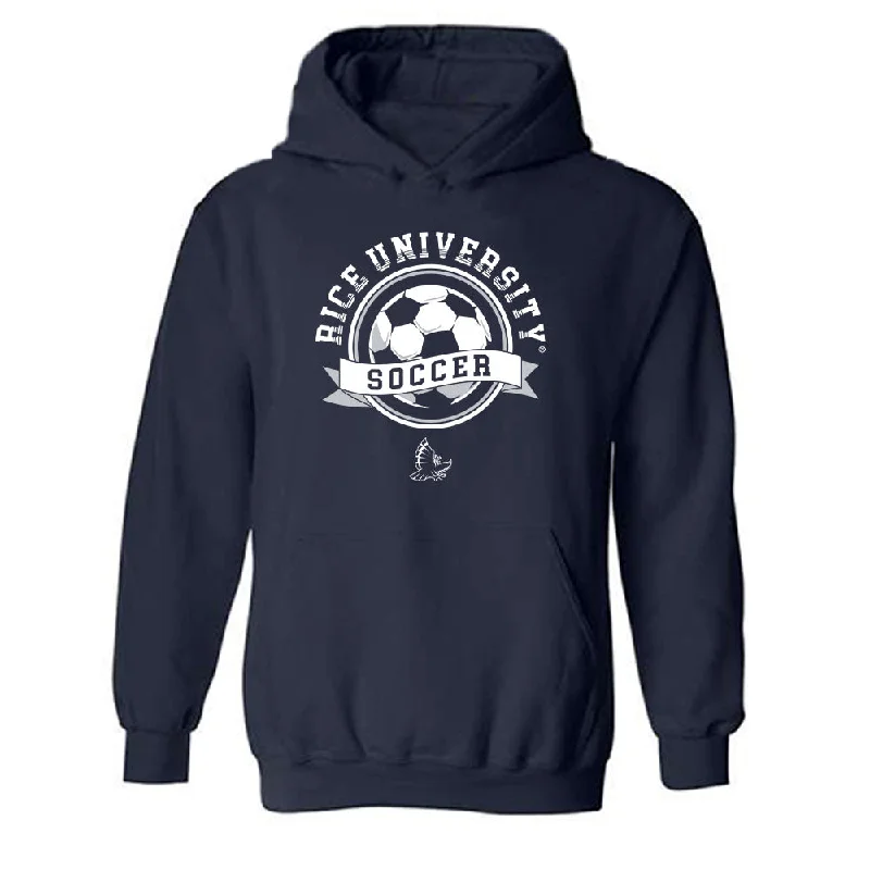 Rice - NCAA Women's Soccer : Naija Bruckner - Hooded Sweatshirt Hoodie with Slit Hem Functional Movement Rice - NCAA Women's Soccer : Naija Bruckner - Hooded Sweatshirt Hoodie with Slit Hem Functional Movement